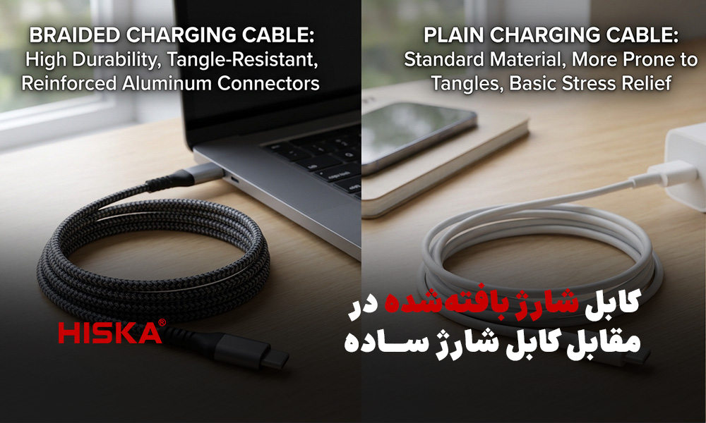 کابل شارژ بافته‌شده در مقابل کابل شارژ ساده